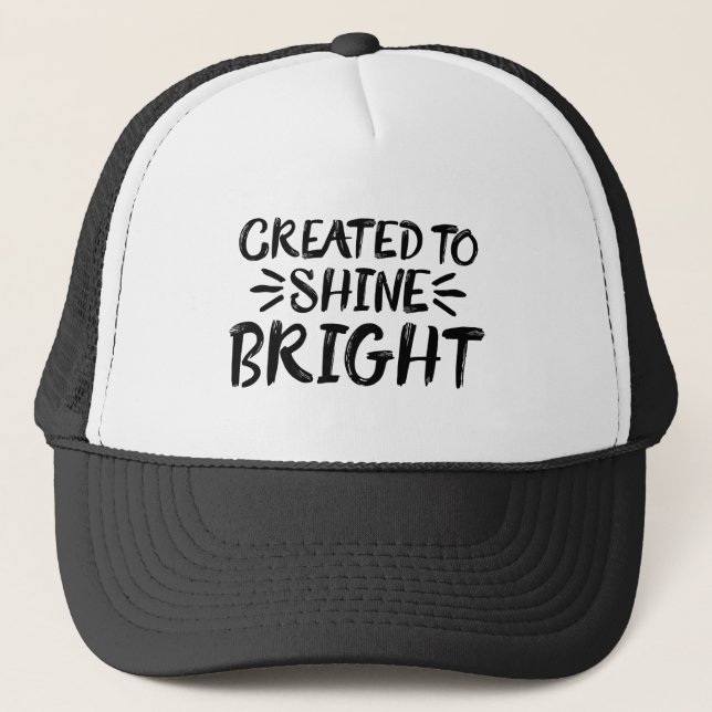 Let Your Light Shine Scripture Art Quote Art Motiv Trucker Hat (Front)