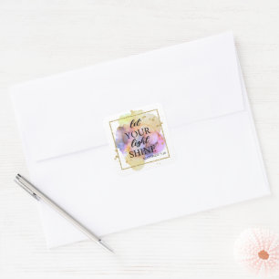 Let your light shine square sticker