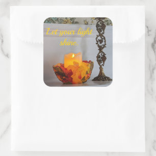 Let your light shine. square sticker