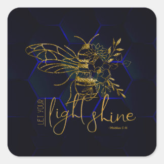 "Let your Light Shine" Square Sticker