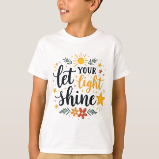Let Your Light Shine Uplifting Boys’ Christian T-Shirt