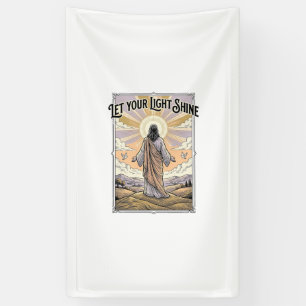 Let Your Light Shine Vintage Faith Banner