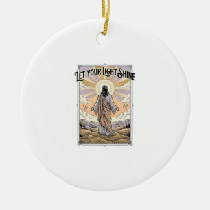 Let Your Light Shine Vintage Faith Ceramic Tree Decoration