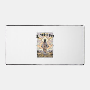 Let Your Light Shine Vintage Faith Desk Mat