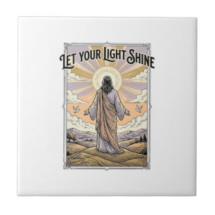 Let Your Light Shine Vintage Faith Tile