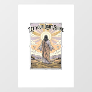Let Your Light Shine Vintage Faith Window Cling