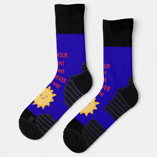 Let Your Light Shine Wherever You Are socks (Left)