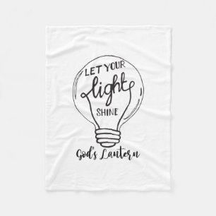 Let Your Light Shine with God's Lanterns Fleece Blanket