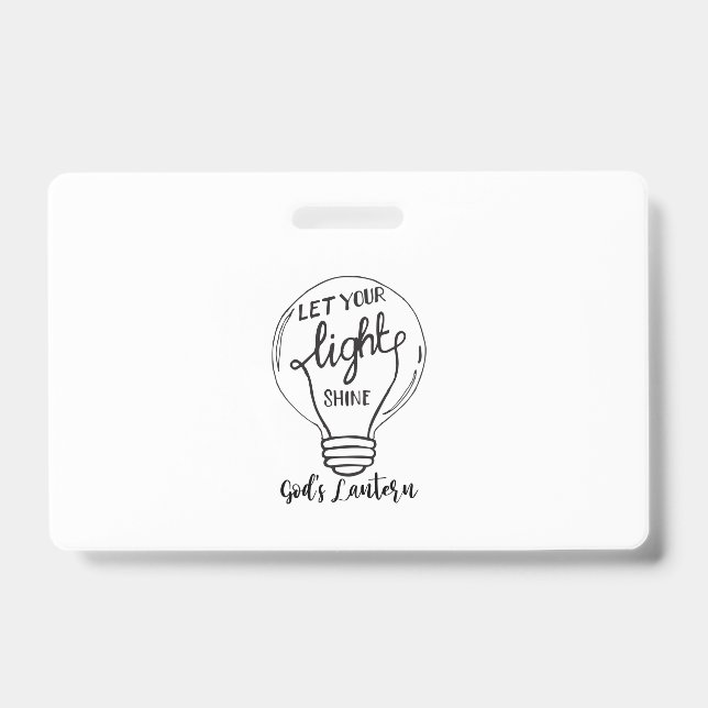 Let Your Light Shine with God's Lanterns ID Badge (Front)