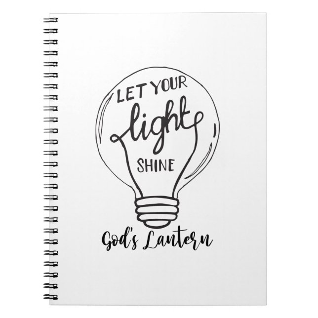 Let Your Light Shine with God's Lanterns Notebook (Front)