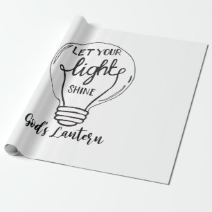 Let Your Light Shine with God's Lanterns Wrapping Paper