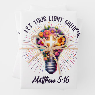 Let Your Light Shine Wrapping Paper Sheet