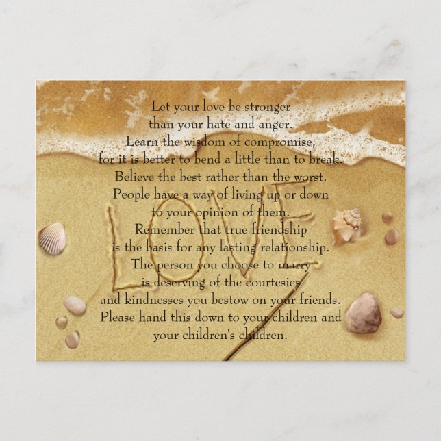 Let your love be stronger postcard (Front)