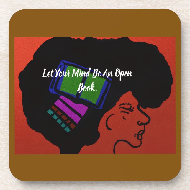 Let Your Mind Be An Open Book Coaster (Front)
