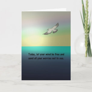 LET YOUR MIND BE FREE SEAGULL INSPIRATIONAL CARD