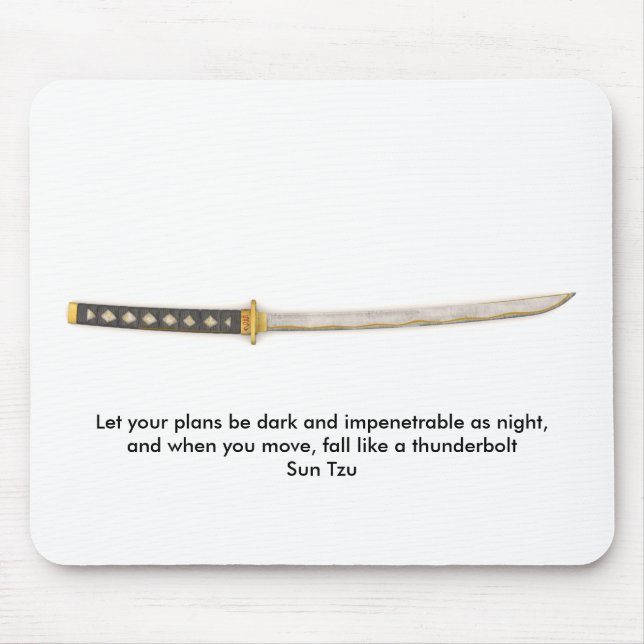 Let your plans be dark and impenetrable as night mouse mat (Front)