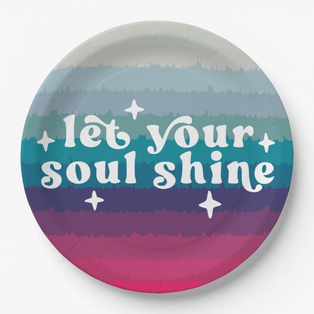 Let Your Soul Shine Paper Plate (Front)