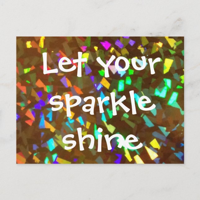 Let Your Sparkle Shine Postcard (Front)