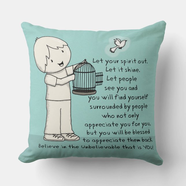 Let Your Spirit Out Cushion (Front)