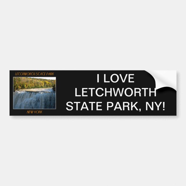 Letchworth State Park Middle Falls Bumper Sticker (Front)