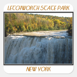 Letchworth State Park Middle Falls Square Sticker