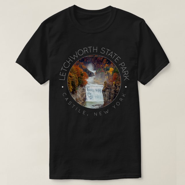 Letchworth State Park New York State Parks Waterfa T-Shirt (Design Front)