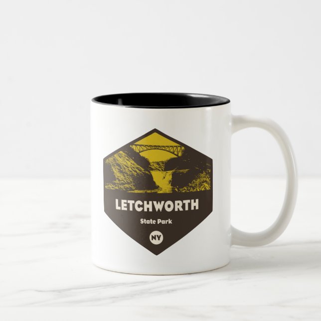 Letchworth State Park New York Two-Tone Coffee Mug (Right)