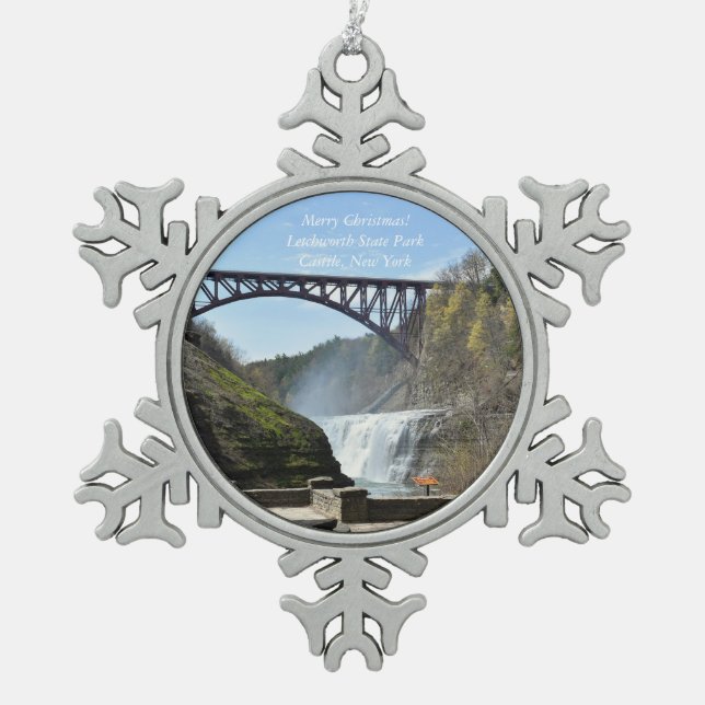 Letchworth State Park, NY Christmas ornament (Front)