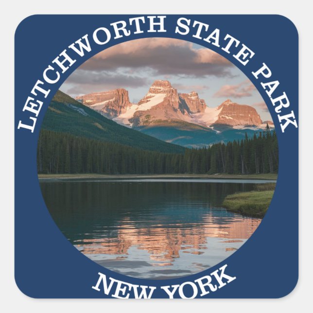 Letchworth State Park Square Sticker (Front)