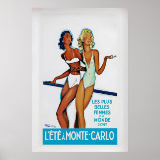 L'ete a Monte Carlo by Jean-Gabriel Domergue Poster