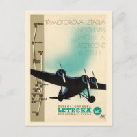 Letecka Czechoslovakia Vintage Poster 1932
