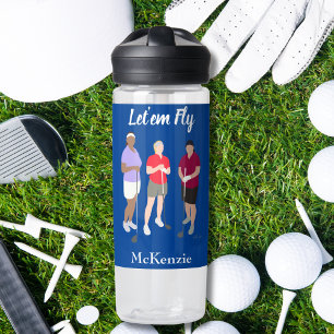 Let'em Fly Blue Women's Water Bottle