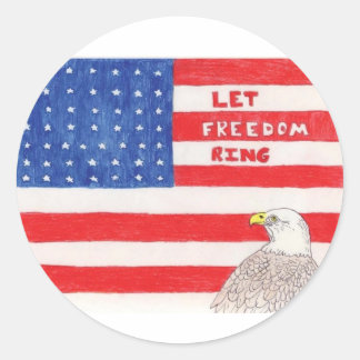 LetFreedomRing Classic Round Sticker
