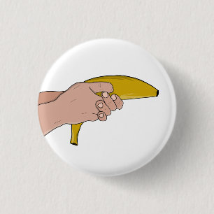 Lethal banana 3 cm round badge