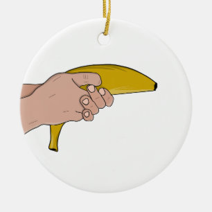Lethal banana ceramic tree decoration