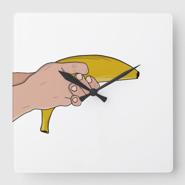 Lethal banana square wall clock (Front)