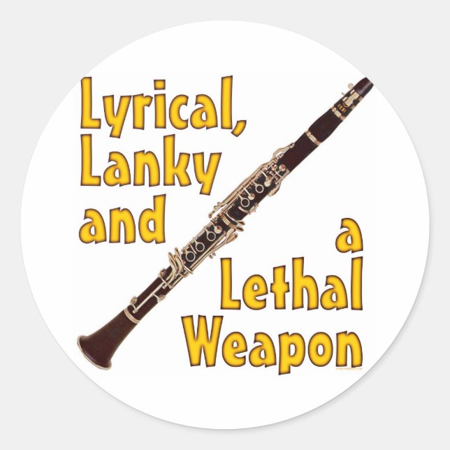 Lethal Clarinet Classic Round Sticker (Front)