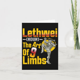 Lethwei (noun) The Art Of 9 Limbs Myanmar Burmese Card