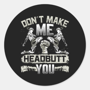 Lethwei Self Defence Headbutt Martial Arts Burmese Classic Round Sticker
