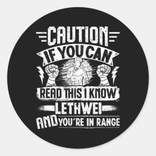 Lethwei Warrior Myanmar Boxing Training Burmese Bo Classic Round Sticker