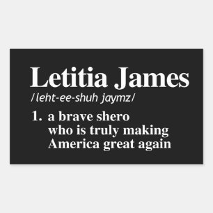 Letitia James Definition - A brave shero Rectangular Sticker