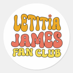 Letitia James Fan Club Classic Round Sticker