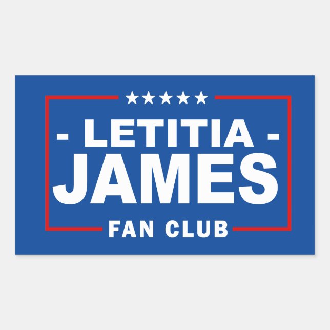Letitia James Fan Club Rectangular Sticker (Front)