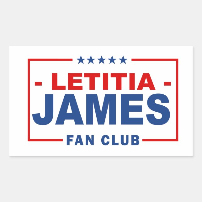 Letitia James Fan Club Rectangular Sticker (Front)