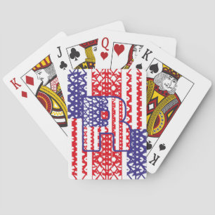 LETRA INICIAL R LAS ESTRELLAS de USA/EEUU Playing Cards