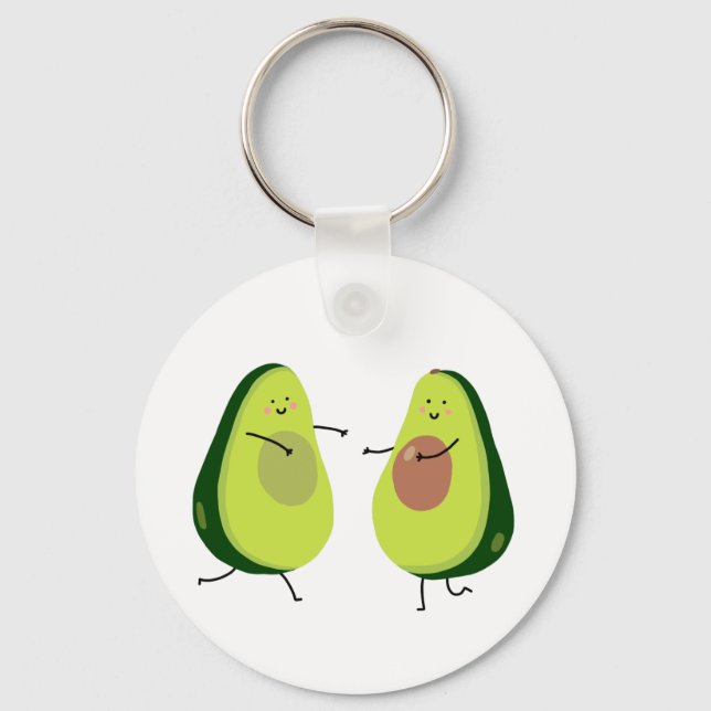 LET'S AVOCUDDLE, AVOCADO DESIGN KEY RING (Front)