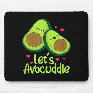 Lets Avocuddle Cute Avocado Couple Valentines Day Mouse Mat