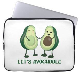 Let's Avocuddle - Funny Avocado Pun Laptop Sleeve