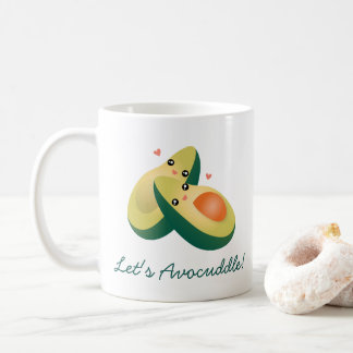Let's Avocuddle Funny Cute Avocados Pun Humour Coffee Mug