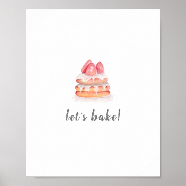 LET'S BAKE - strawberry poster (Front)